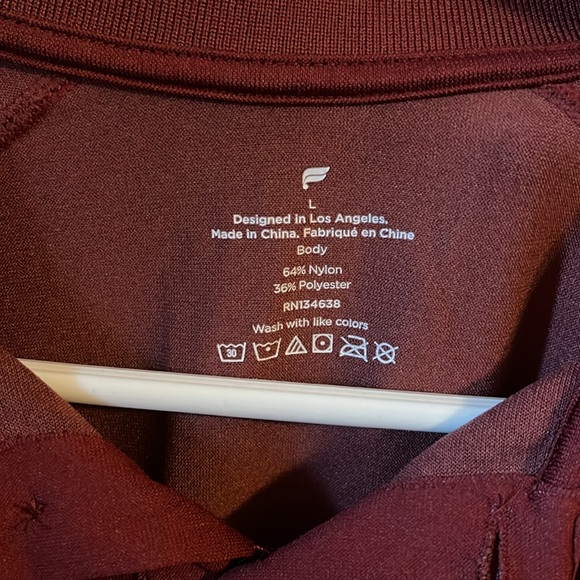 Fabletics men’s burgundy polo - Picture 2 of 6